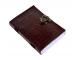 Firu Leather Diary Flower Embossed Handmade Paper Blank Leather Bound Journal